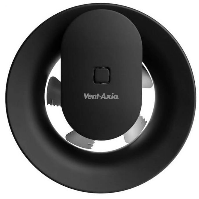 Vent-Axia badkamerventilator | SVARA | app-gestuurd met vocht-en-licht-sensor | diameter 100 mm | zwart
