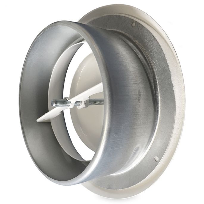 Luchtventiel | afvoer | diameter 100 mm | met bus | wit