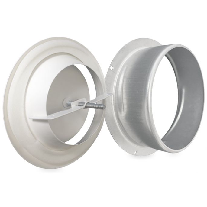 Luchtventiel | toevoer | diameter 160 mm | met bus | wit