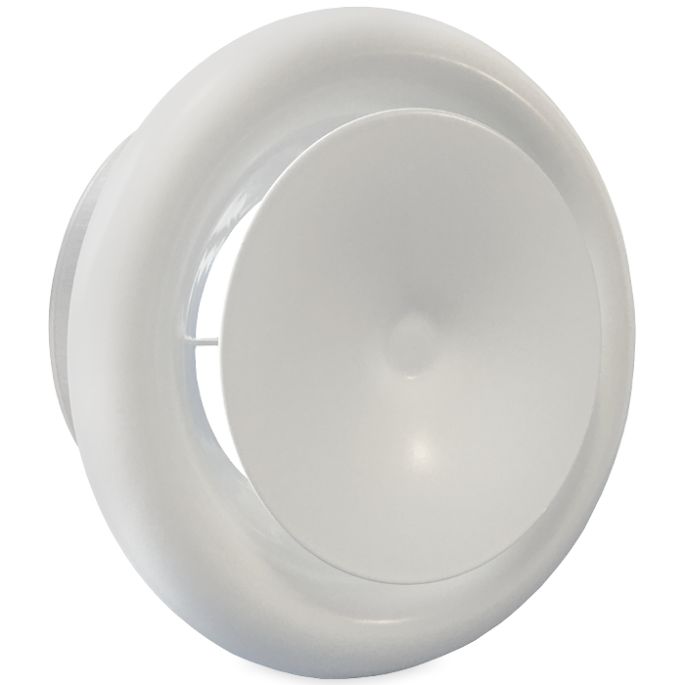 Luchtventiel | toevoer | diameter 200 mm | met bus | wit