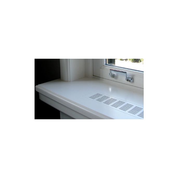 Ventilatiestrip aluminium LxH 600 x 80mm (G61-6008W) - WIT RAL9010