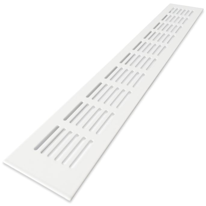 Ventilatiestrip aluminium LxH 400 x 60mm (G61-4006W) - WIT RAL9010 Ventilatiestrip aluminium LxH 400 x 60mm (G61-4006W) - WIT RAL9010