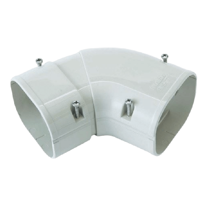 Airco verstelbare vlakke bocht 45/90° | wit Airco verstelbare vlakke bocht 45/90° | wit