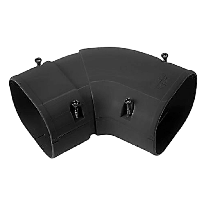 Airco verstelbare vlakke bocht 45/90° | zwart