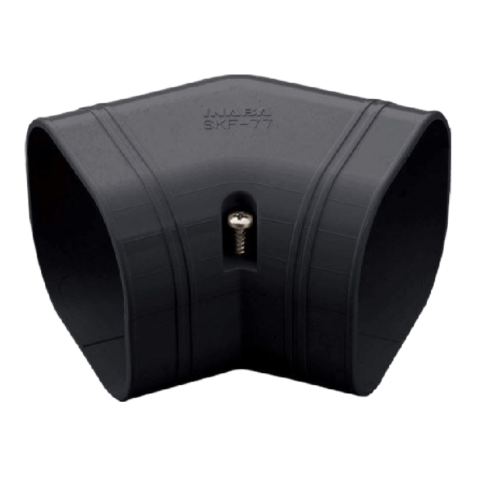 Airco vlakke bocht 45° | zwart