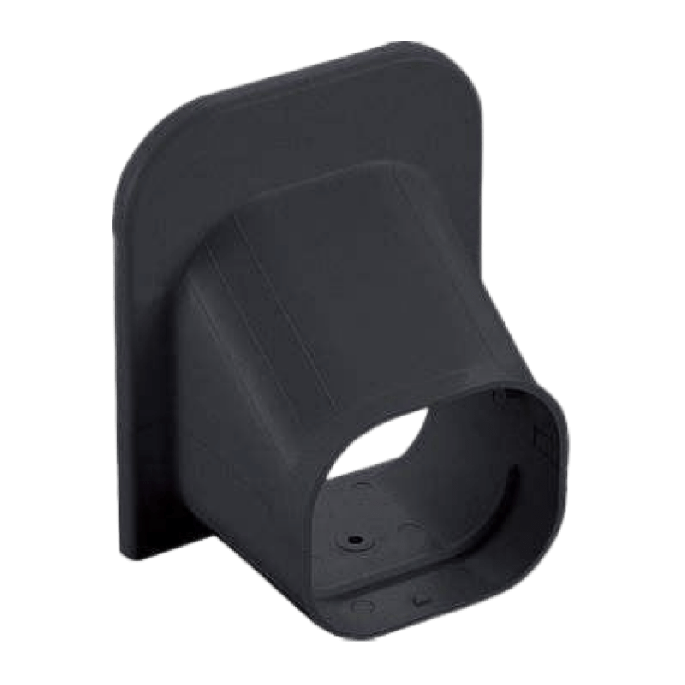 Airco wandplafond eindstuk | zwart