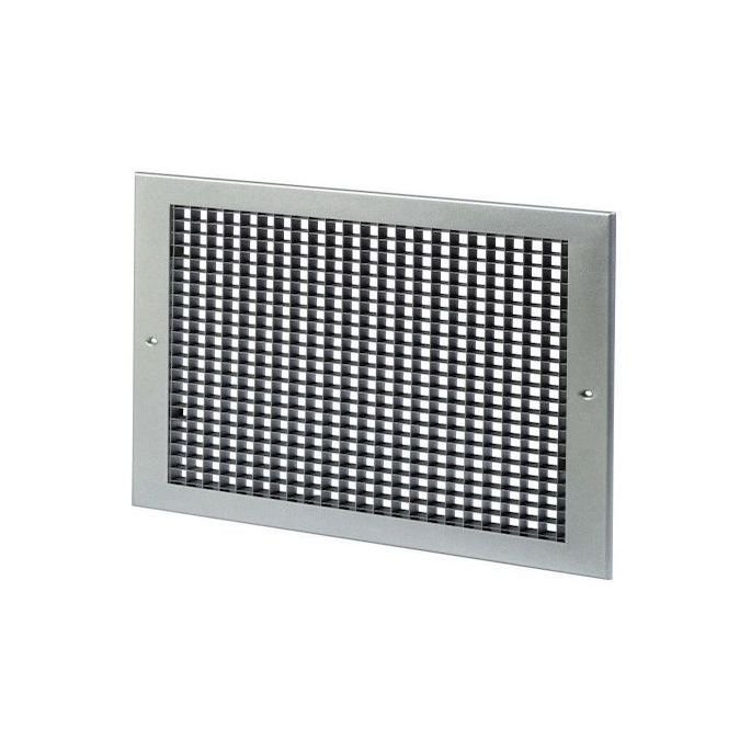 Wandrooster met vast raster (LxH) 400x200mm - aluminium - naturelkleurig