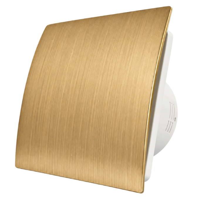 Whisper Pro-Design badkamerventilator - Ø100mm - met nalooptimer - gebogen kunststof - goud Whisper Pro-Design badkamerventilator - Ø100mm - met nalooptimer - gebogen kunststof - goud