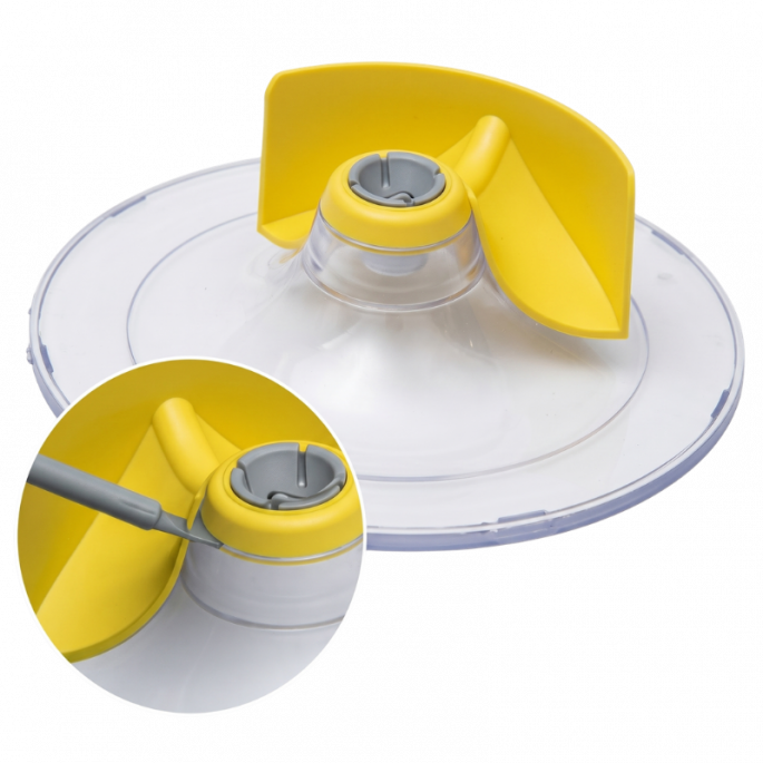 Whisper Designventiel 125mm kunststof - toevoer/afvoer - Zwart (Mat)