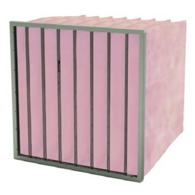 Zakkenfilter | 592 x 490 x 600 mm | 8 zakken | glasvezelmedium | F7