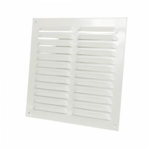 Aluminium schoepenrooster opbouw 250 x 250mm - WIT (1-2525W)