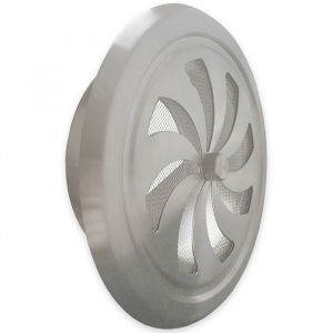 Afsluitbaar rooster/ventiel rond Ø150mm - Geborsteld RVS
