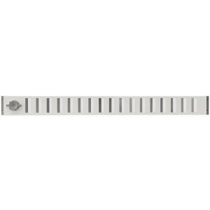 Aluminium afsluitbaar schuifrooster opbouw 1000 x 90mm - WIT