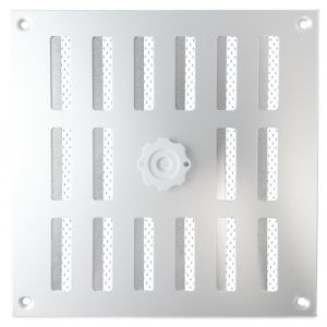 Aluminium afsluitbaar schuifrooster opbouw 195 x 195mm - ALU