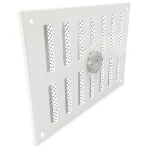 Aluminium afsluitbaar schuifrooster opbouw 215 x 150mm - WIT