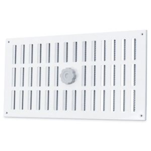 Aluminium afsluitbaar schuifrooster opbouw 500 x 240mm - WIT