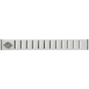 Aluminium afsluitbaar schuifrooster opbouw 750 x 90mm - WIT