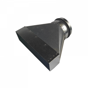 Verloopstuk symmetrisch | 220 x 55 mm naar rond diameter 100 mm