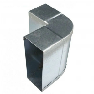 Rechthoekige korte (instort) bocht 90º verticaal - 200mm x 40mm