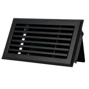 Wandrooster met volumeregelaar - 200 x 100mm - staal - Zwart RAL 9005