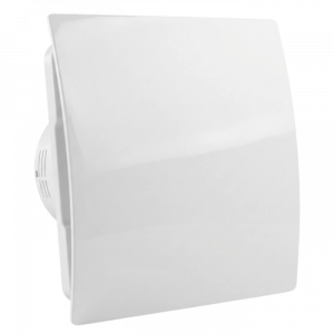 Whisper pro-design badkamerventilator - Ø100mm - met nalooptimer en vochtsensor - gebogen kunststof - wit