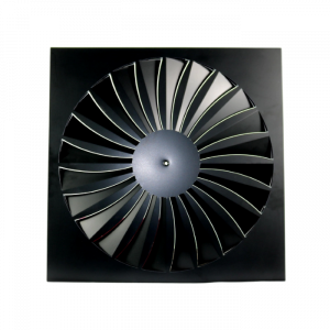Whisper wervelrooster voor inleg systeemplafond - 595 x 595mm - Ø530mm - luchtafvoer en toevoer - sta