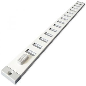 Aluminium afsluitbaar schuifrooster opbouw 370 x 30mm - WIT (3-3703W)