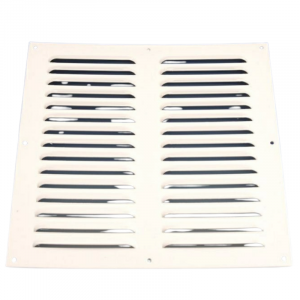 Aluminium schoepenrooster opbouw 400 x 400mm - WIT (1-4040W)