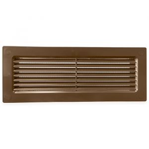 Kunststof gevelklep (buiten toepassing) voor kanaal 204 x 60mm - BRUIN