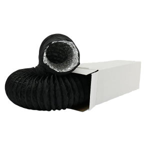 Flexibele ventilatieslang ongeïsoleerd | zwart | diameter 254 mm | lengte 10 meter