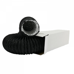 Flexibele ventilatieslang ongeïsoleerd | zwart | diameter 80mm | lengte 10 meter