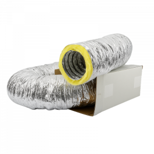 Geïsoleerde flexibele ventilatieslang | diameter 200 mm | aluminium | lengte 10 meter