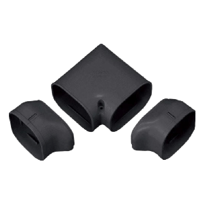 Airco gedraaide bocht 90° | zwart