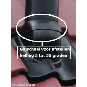 Glijschaal los 5 - 55° voor ventilatiepijp Multivent 125 (0541246)