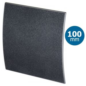 Whisper Pro-Design badkamerventilator - Ø100mm - aan/uit - gebogen kunststof - grafiet deluxe