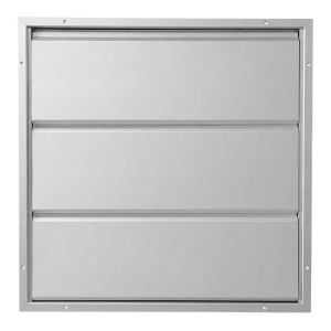 Overdrukrooster opbouw - 455 x 455mm - grote lamellen (12HD-4646AA)