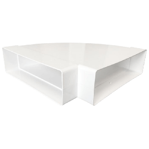 Kunststof horizontale bocht 90° voor kanaal 204 x 60mm