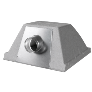 Plenumbox geïsoleerde voor rooster 595 mm x 595 mm | met zij-aansluiting | diameter 160 mm