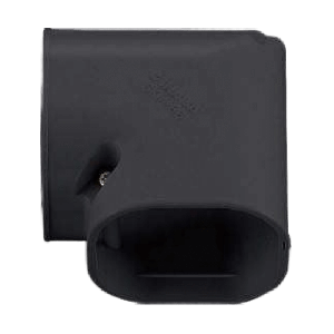 Airco korte vlakke bocht 90° | zwart