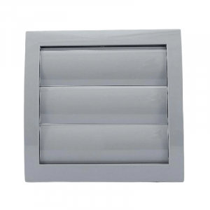 Kunststof overdrukrooster met vliegengaas, aansluiting 100mm - GRIJS 