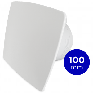 Whisper Pro-Design badkamerventilator - Ø100mm - aan/uit - WIT *Bold-Line*