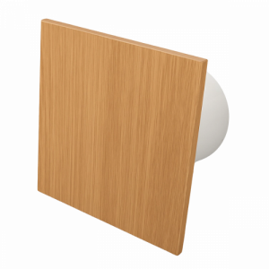 Whisper Pro-Design badkamerventilator - Ø125mm - met nalooptimer + vochtsensor - vlak hout