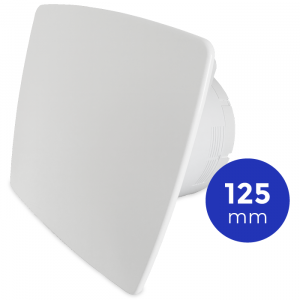 Whisper Pro-Design badkamerventilator - Ø125mm - aan/uit - WIT *Bold-Line*