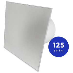  Whisper Pro-Design badkamerventilator - Ø125mm - aan/uit - RVS vlak