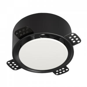 NoShow instucbaar designventiel 125mm - toevoer/afvoer - ZWART 