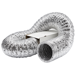 Flexibele ventilatieslang ongeïsoleerd | aluminium | diameter 160mm | lengte 1 meter