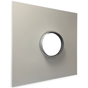 Plenum ongeïsoleerd | 590 mm x 590 mm | diameter 200 mm | aluminium