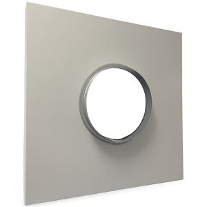 Plenum ongeïsoleerd | 590 mm x 590 mm | diameter 250 mm | aluminium