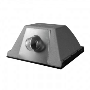 Plenumbox geïsoleerde voor rooster 595 mm x 595 mm | met zij-aansluiting | diameter 160 mm