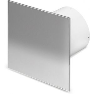 Pro-Design badkamerventilator - TIMER + VOCHTSENSOR (KW100H) - Ø 100mm - RVS vlak